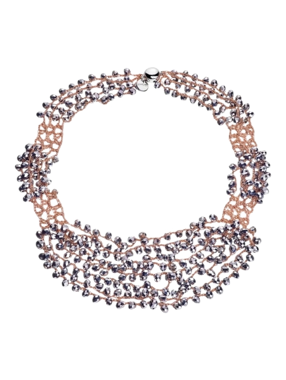 Artelioni | Lady Collier Woven Multi-Strand and Glass bead Bib Necklace